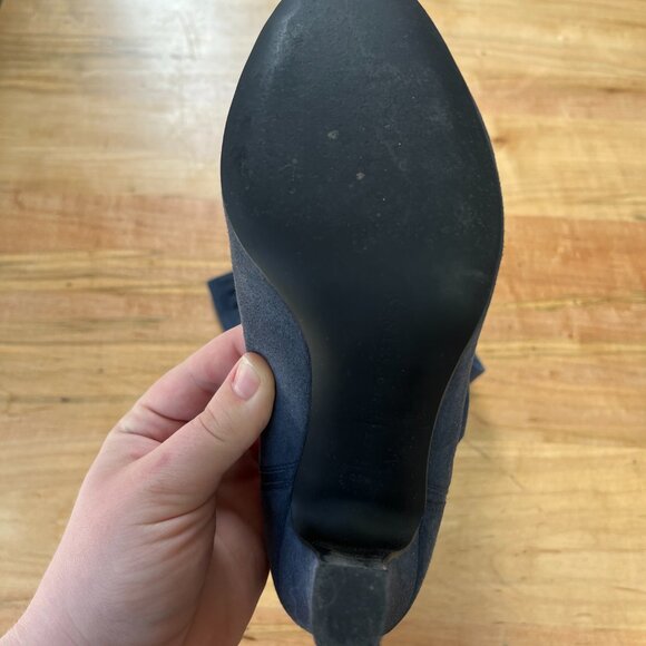 Stella McCartney high blue suede boots - Picture 3 of 6